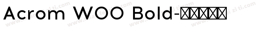 Acrom W00 Bold字体转换